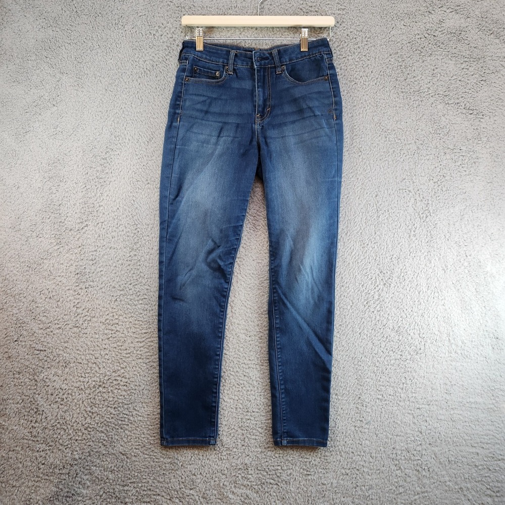 Aeropostale High Waisted Jegging Jeans Women's 4 (Fits 27x28.5) Blue‎ Stretch